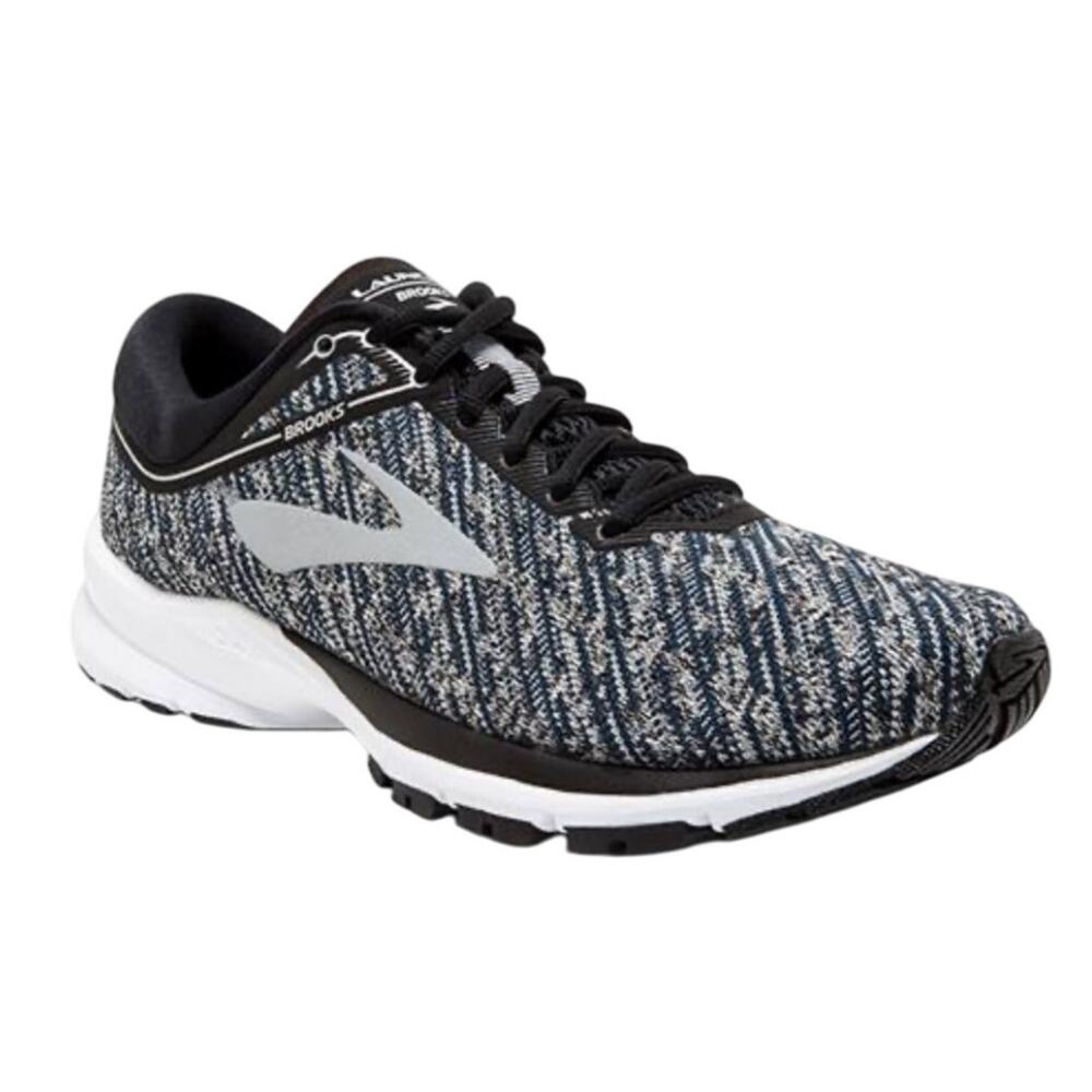 Brooks Launch 5 Road Running Shoes Womens 8 Gray Knit Sneakers Athleisure Sport